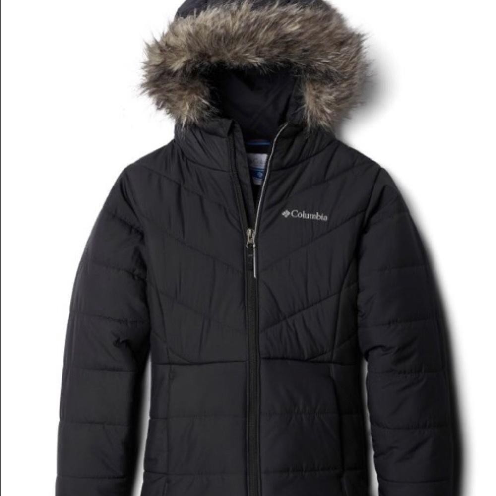 Girls Columbia Katelyn Hooded Jacket Black-XXS